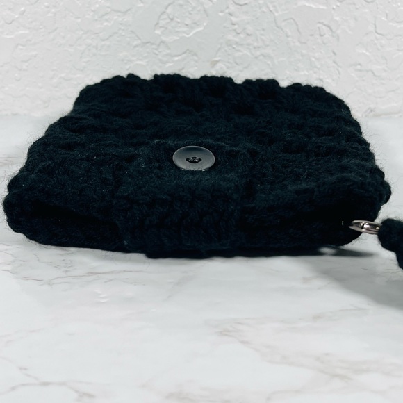 Black Crochet Wristlet Bag - Picture 4 of 11